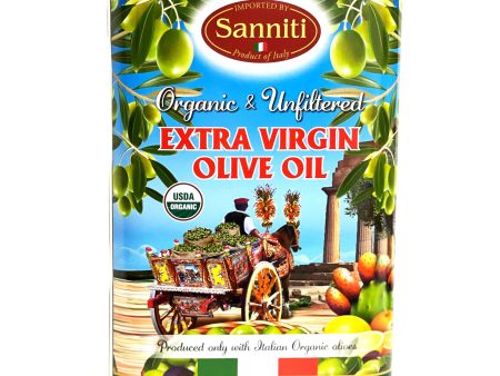 Sanniti Organic Unfiltered Extra Virgin Olive Oil Tin, 3 Liter For Discount