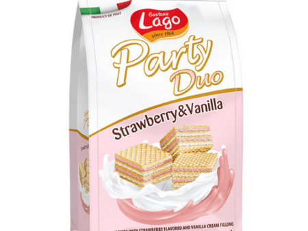 [Best Before: 01 31 25] Gastone Lago Party Duo Strawberry and Vanilla Wafers, 7.76 oz Online Hot Sale