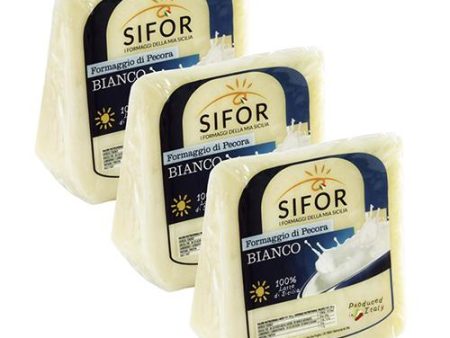 Sifor Pecorino Bianco Fresco Wedge, 14.8 oz [Pack of 3] For Sale