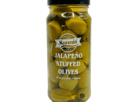 [Best Before: 01 31 25] Sanniti Jalapeno Stuffed Olives, 16 oz Online Sale