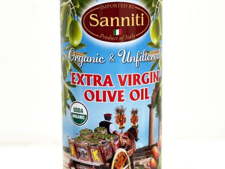 Sanniti Organic Unfiltered Sicilian Extra Virgin Olive Oil Tin, 1 Liter (33.8 oz) Online