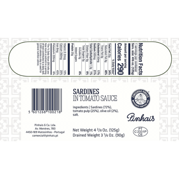 Pinhais Canned Sardines in Tomato Sauce, 4.4 oz Online Sale