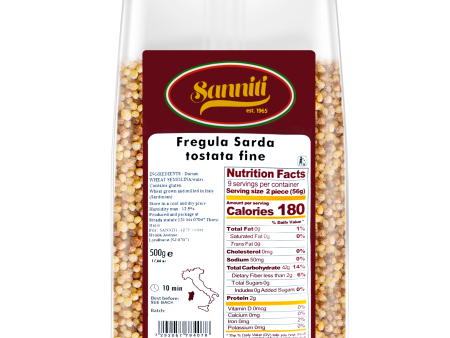 Sanniti Toasted Fregula Sarda, 17.6 oz Supply