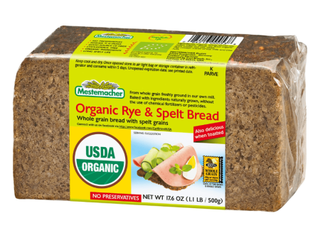 Mestemacher Organic Rye and Spelt Bread, 17.6 oz Hot on Sale