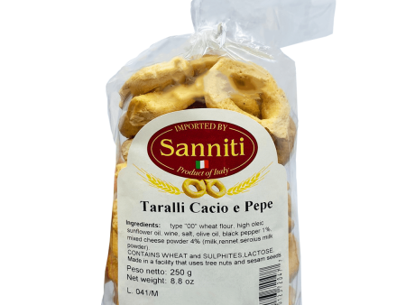 Sanniti Taralli Cacio e Pepe, 8.8 oz Fashion