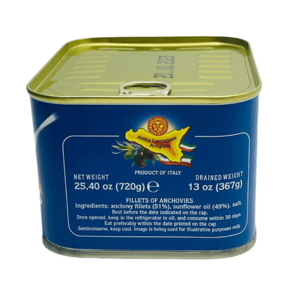 Pesce Azzurro Anchovy Fillets in Sunflower Oil, 25.4 oz For Sale