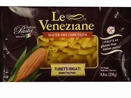 Le Veneziane #095 Tubetti Rigati Corn Gluten-Free Pasta, 8.8 oz For Sale