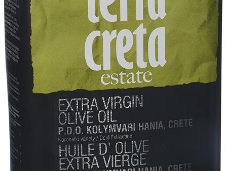 Terra Creta Estate Greek Pure 100% Cold Extracted Extra Virgin Olive Oil PDO, 3 Liter Cheap