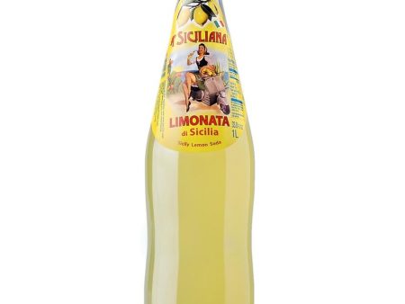 A  Siciliana Sicilian Limonata Lemon Soda, 33.8 oz Fashion