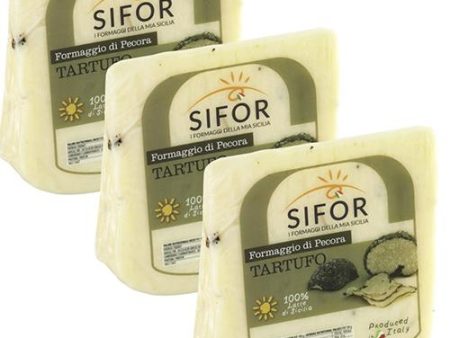 Sifor Pecorino with Truffle Wedge, 15.9 oz [Pack of 3] Supply