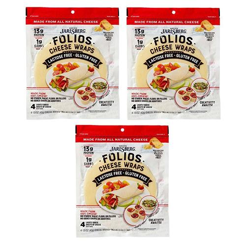 Folios All Natural Jarlsberg Cheese Wraps, 6 oz [Pack of 3] Sale