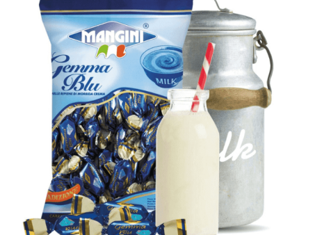 [Best Before: 03 18 25] Mangini Gemma Blu Filled with Milk Cream Candy, 5.29 oz [Pack of 3] Supply