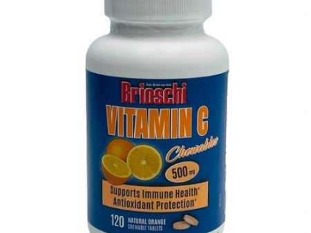 Brioschi Chewable Orange Vitamin C Tablets, 500 mg For Discount