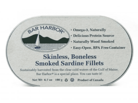 Bar Harbor Skinless Boneless Smoked Sardines, 6.7 oz on Sale