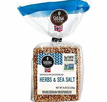 Sigdal Bakeri Herbs & Sea Salt Wholegrain Crispbread Bag, 8.29 oz Online Sale