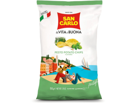 San Carlo Pesto Potato Chips, 1.76 oz | 50g For Sale