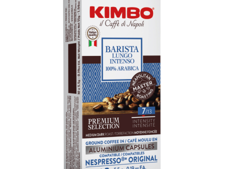 Kimbo Nespresso Compatible Barista Lungo Intenso Aluminum Capsules, 10 Count Hot on Sale