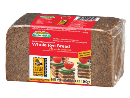 Mestemacher Whole Rye Bread, 17.6 oz Supply