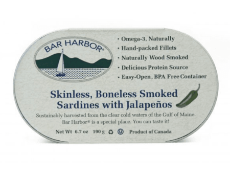 Bar Harbor Skinless Boneless Smoked Sardines with Jalapenos, 6.7 oz Supply