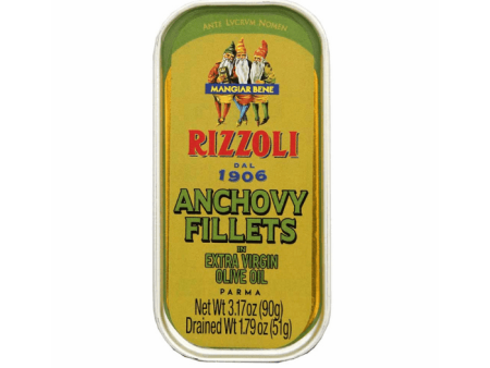 [Best Before: 05 28 25] Rizzoli Anchovy Fillets in Olive Oil, 3.17 oz Online Hot Sale