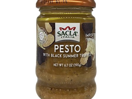 [Best Before: 01 31 25] Sacla Pesto with Black Summer Truffle, 6.7 oz For Cheap