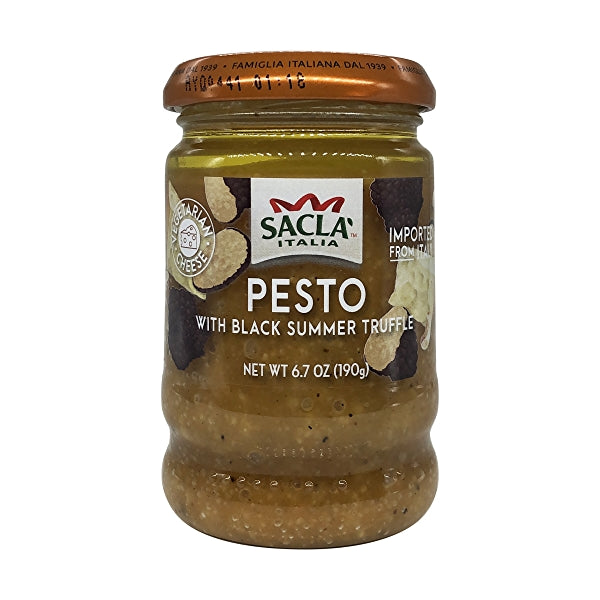 [Best Before: 01 31 25] Sacla Pesto with Black Summer Truffle, 6.7 oz For Cheap