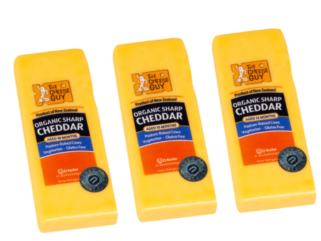 The Cheese New Zealand Organic Sharp Cheddar Cheese, 6.4 oz [Pack of 3] Supply