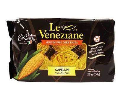 Le Veneziane #128 Capellini Corn Gluten Free Pasta, 8.8 oz For Sale