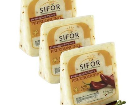 Sifor Pecorino Peperoncino Fresco Wedge, 14.8 oz [Pack of 3] Cheap