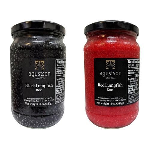 Agustson Black and Red Lumpfish Caviar 12 oz Variety, (2 PACK) Hot on Sale