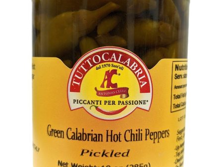 Tutto Calabria Green Hot Long Chili Peppers, 10.2 oz Cheap