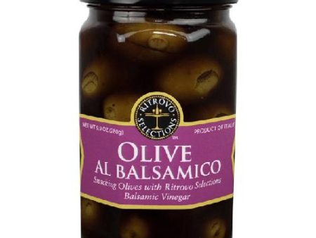 [Best Before: 03 30 25] Ritrovo Selections Casina Rossa Olives with Balsamic Vinegar, 9.9 oz (280g) on Sale