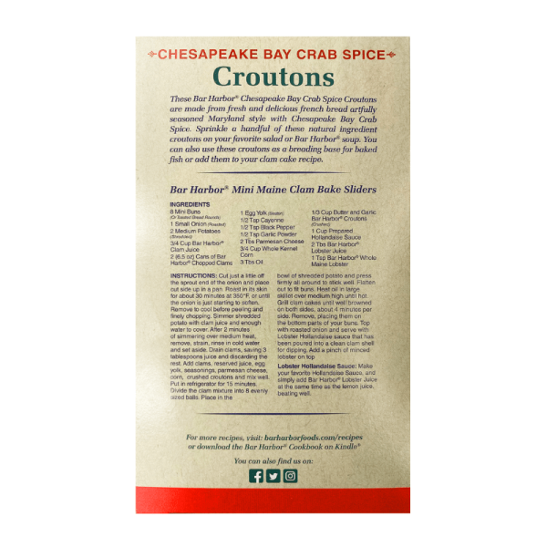 Bar Harbor Chesapeake Bay Crab Spice Croutons, 4.5 oz Online now