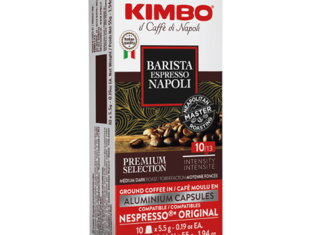 Kimbo Nespresso Compatible Barista Espresso Napoli Aluminum Capsules, 10 Count Supply