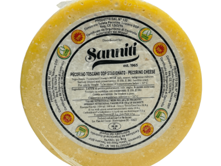 Sanniti Pecorino Toscano DOP 4 Month aged , 4 Lbs Hot on Sale