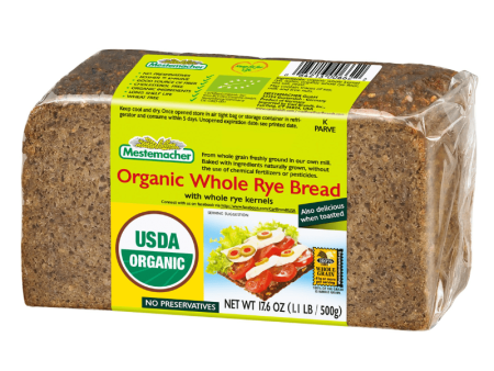 Mestemacher Organic Natural Whole Rye Bread, 17.6 oz For Sale