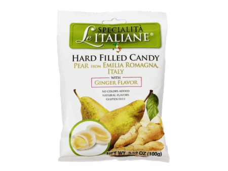 Serra Hard Filled Candy with Ginger and Pear from Emilia Romagna, 3.52 oz For Discount