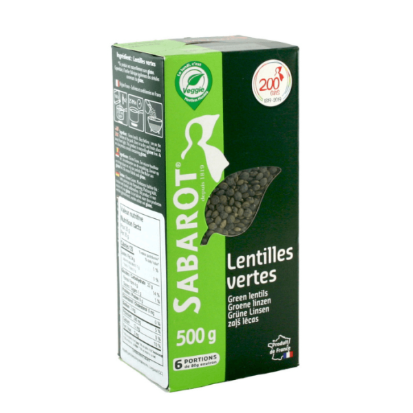 [Best Before: 08 11 25] Sabarot Green Lentils, 17.6 oz Supply