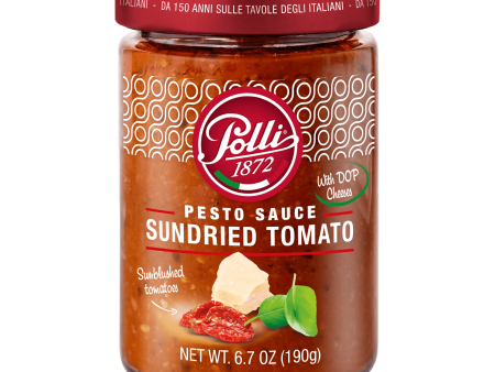 [Best Before: 01 31 25] Polli Pesto Sauce Sundried Tomato, 6.7 oz Supply