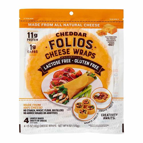 Folios All Natural Cheddar Cheese Wraps, 6 oz [Pack of 3] Cheap