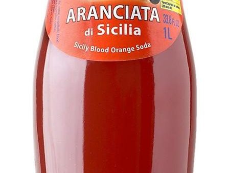 A  Siciliana Arancia Rossa Sicilian Blood Orange Soda, 33.8 oz For Sale