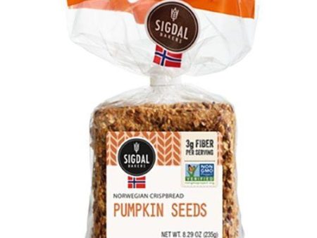 Sigdal Spelt & Pumpkin Whole Grain Crispbread Bag, 8.29 oz Supply