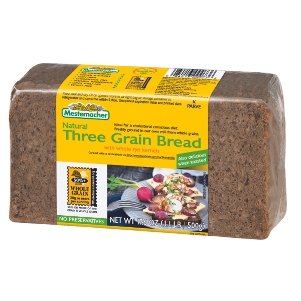 Mestemacher Three Grain Bread, 17.6 oz For Cheap