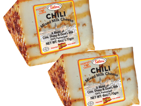 Solera Chili Mixed Milk Cheese Wedge, 6 oz [Pack of 2] Supply