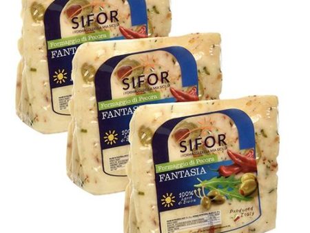 Sifor Pecorino Fantasia Fresco Cheese Wedge, 14.8 oz [Pack of 3] on Sale