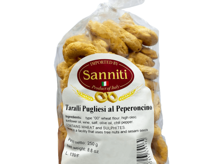 Sanniti Taralli Pugliesi al Peperoncino, 8.8 oz Supply