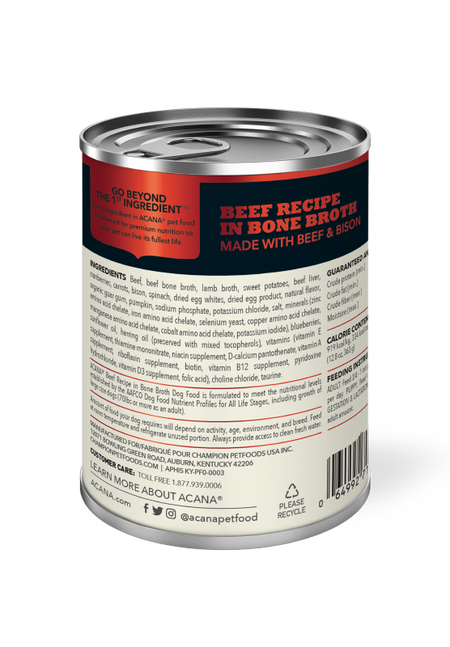 ACANA Beef Recipe in Bone Broth Premium Chunks Wet Dog Food For Cheap