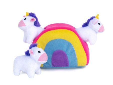 ZippyPaws Zippy Burrow Unicorns Rainbow Puzzle Dog Toy Hot on Sale