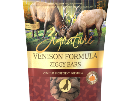 Zignature Ziggy Bars Venison Formula Dog Treats Online now